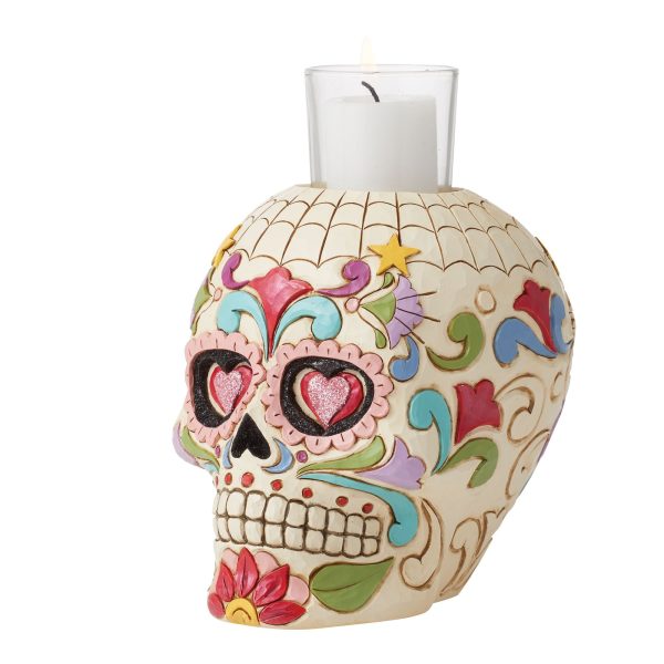 Day Of Dead Skull Candleholder Sale