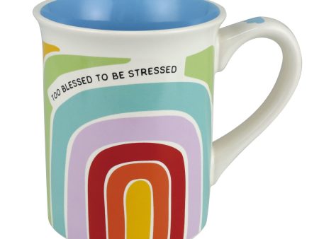 Too Blessed Rainbow Mug 16 oz Hot on Sale