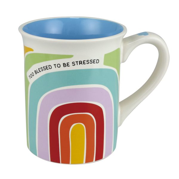 Too Blessed Rainbow Mug 16 oz Hot on Sale