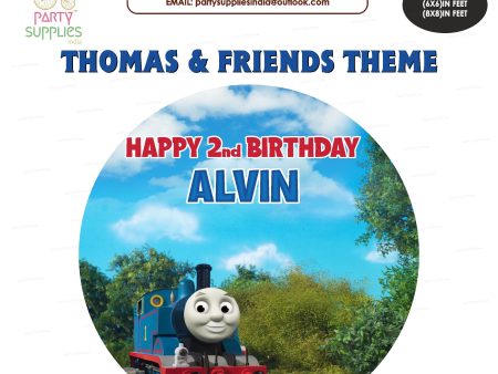 Thomas and Friends Theme Round Backdrop For Cheap