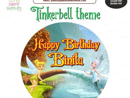 Tinker Bell Theme Customized Round Backdrop Fashion