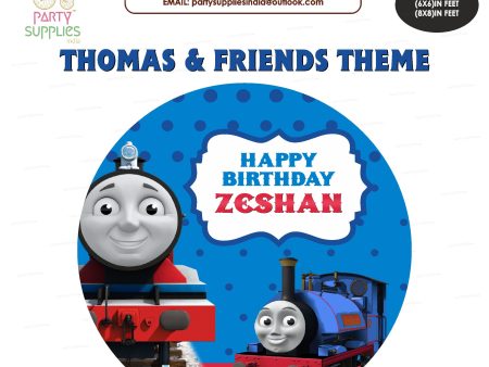 Thomas and Friends Theme Personalized Round Backdrop Online Sale