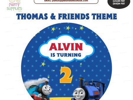 Thomas and Friends Theme Customized Round Backdrop For Cheap