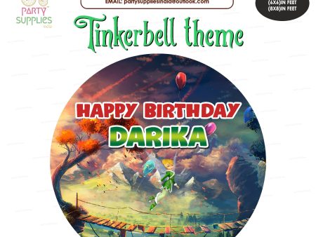 Tinker Bell Theme Round Backdrop Hot on Sale