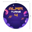 Space Theme Personalized Round Backdrop Sale