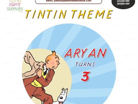 Tintin Theme Round Backdrop Sale