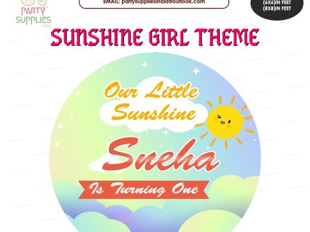 Sunshine Theme Girl Customized Round Backdrop For Discount