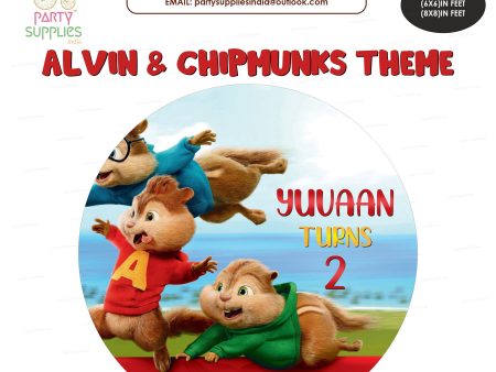 Alvin and Chipmunks Theme Round Backdrop Discount