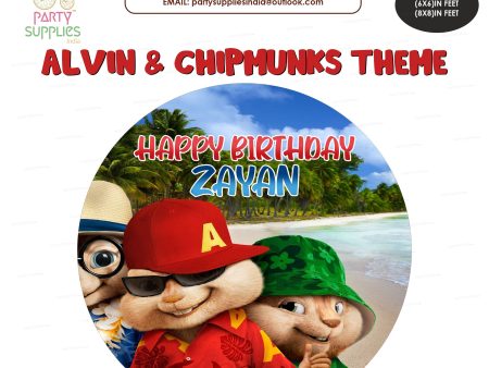 Alvin and Chipmunks Theme Customized Round Backdrop Supply