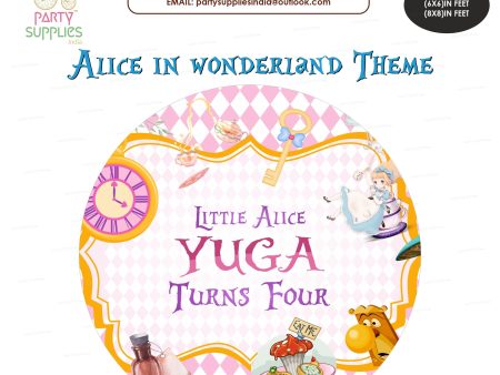 Alice in Wonderland Customized Round Backdrop For Sale