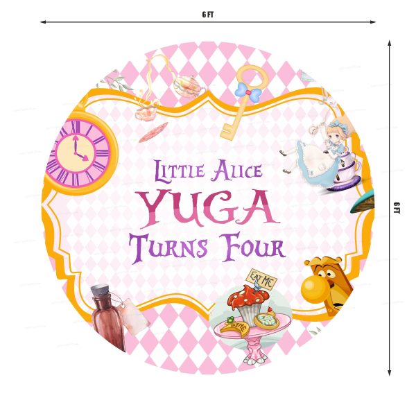 Alice in Wonderland Customized Round Backdrop For Sale