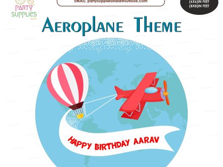 Aeroplane Theme Customized Round  Backdrop Cheap