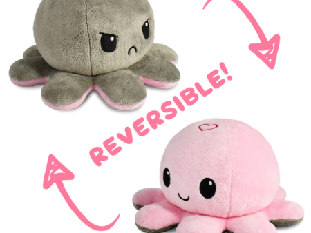 Reversible Octopus Mini Happy Pink   Angry Grey Sale