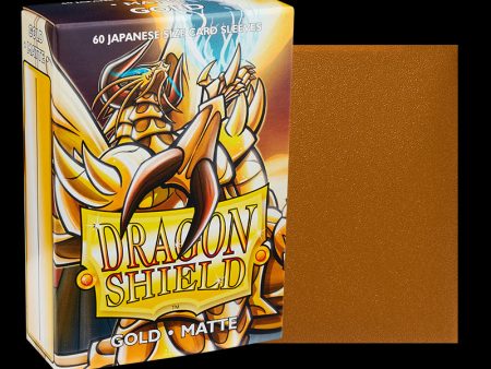 Dragon Shield - Japanese Size Matte Sleeves: Gold (60ct) Online now