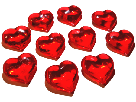 Top Shelf Gamer - Red Hearts (set of 10) Online Hot Sale